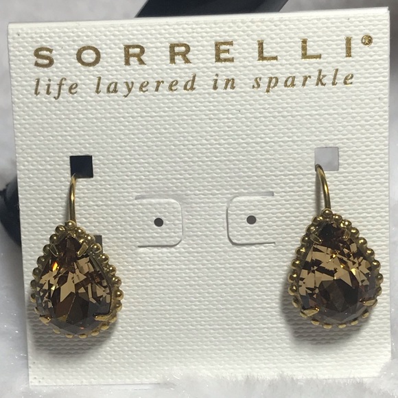 NWT SORRELLI pear cut drop neutral territory tan - Picture 3 of 7